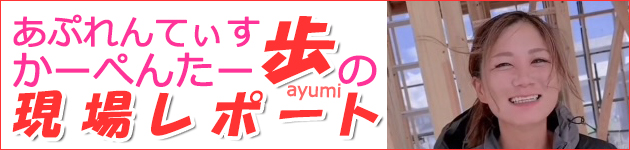 あぷれんてぃすかーぺんたー
歩の現場レポート